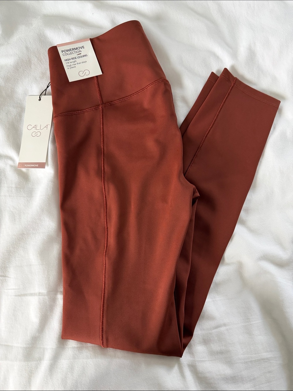 NWT Calia Powermove 7/8 High Rise Legging XS Women’s Red Brown